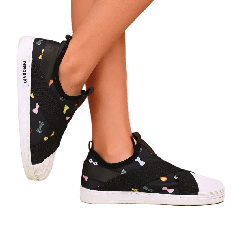 Kids wearing colorful shoes